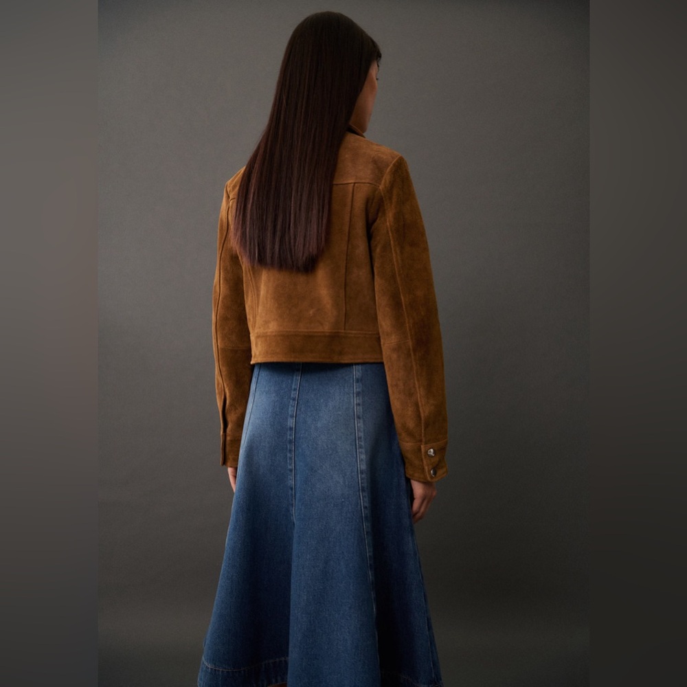 Mango | Buttoned Leather Jacket - Picture 3 of 8